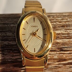 Timex Gold-Tone Oval Wristwatch